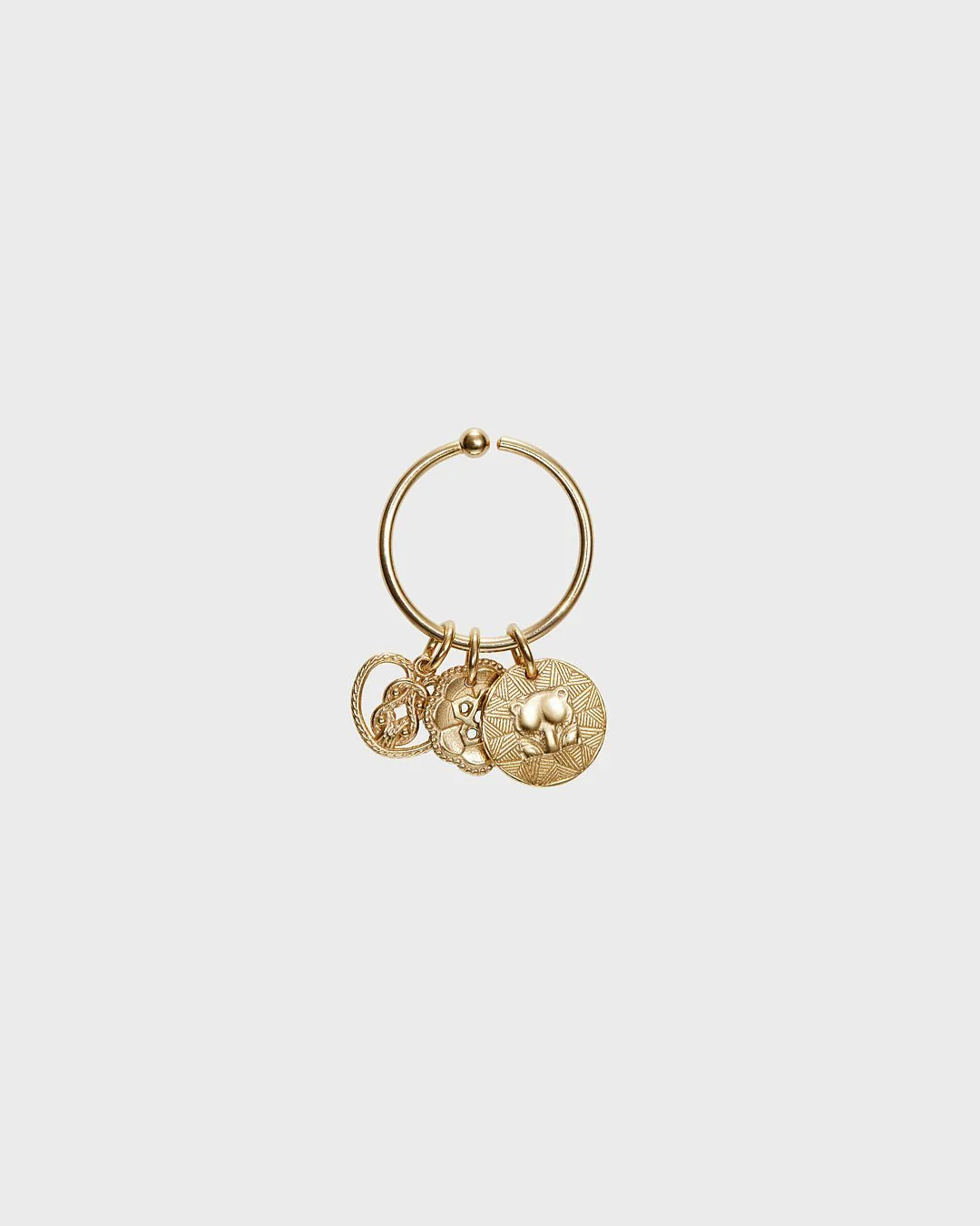 Amulet Hoop Earrings bronze - Image 5