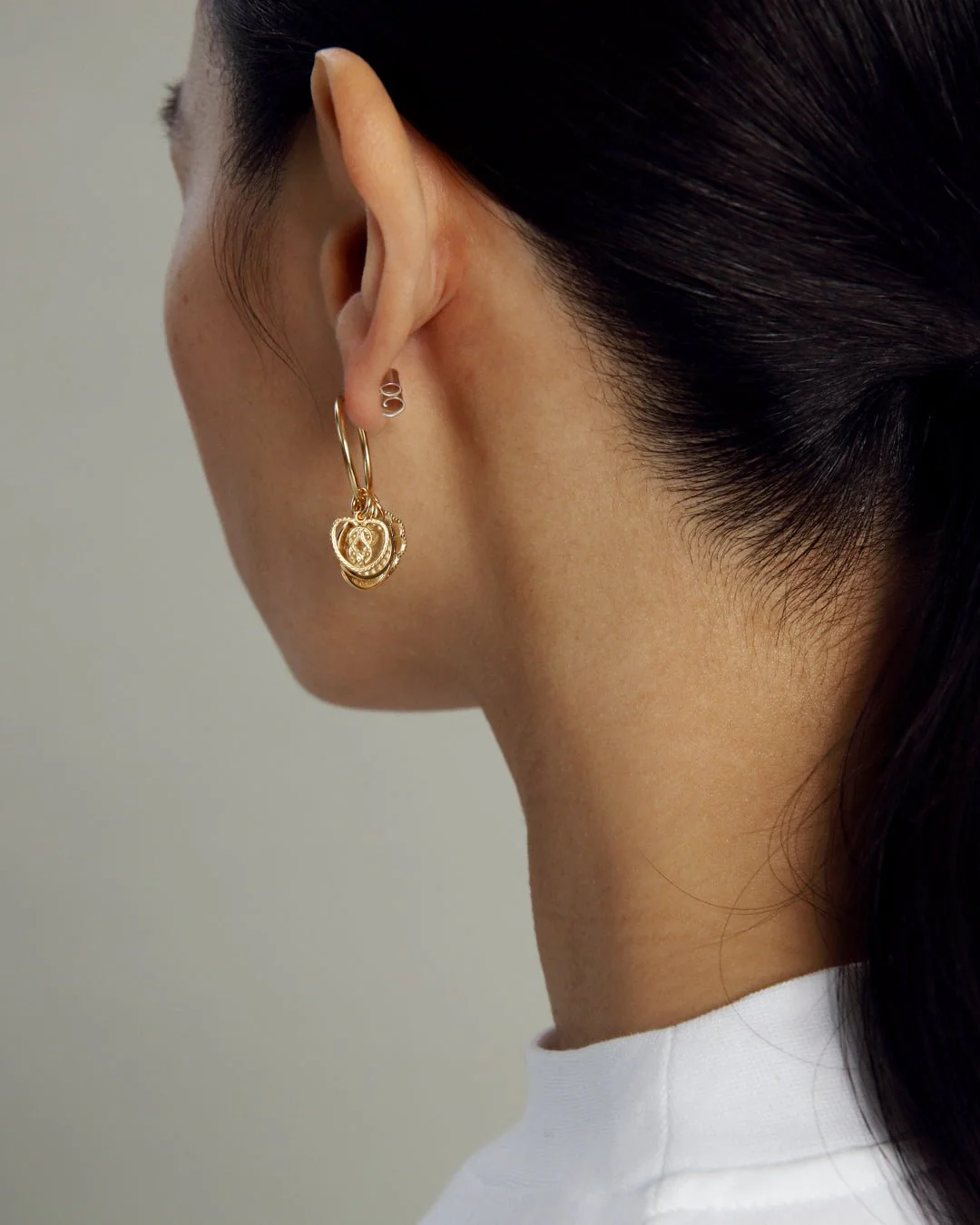 Amulet Hoop Earrings bronze - Image 6