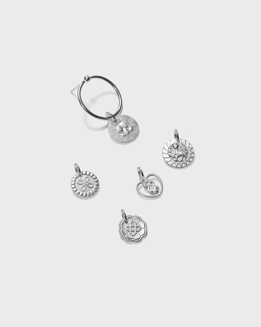 Amulet Hoop Earrings silver - Image 6