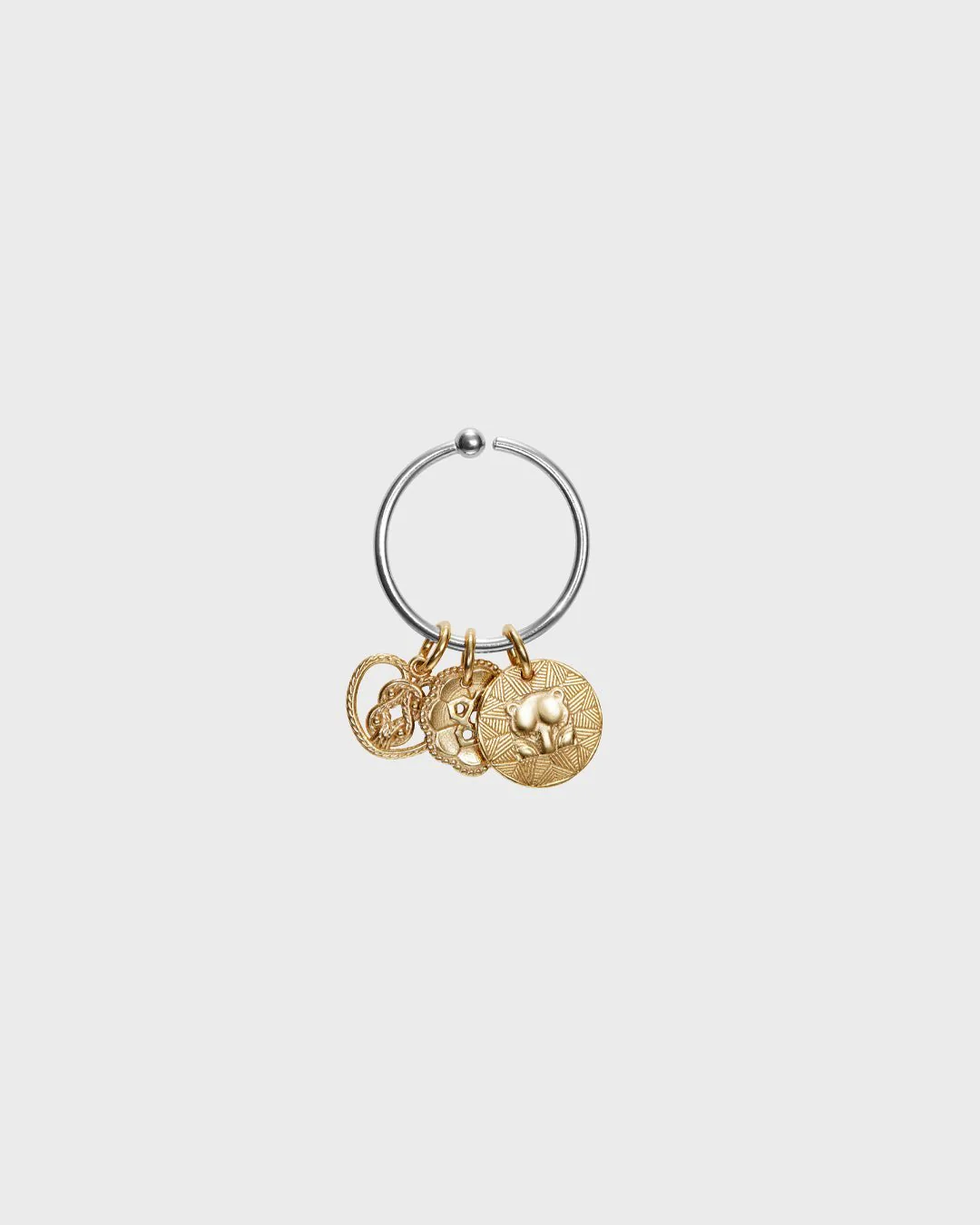 Amulet single earring silver left - Image 5