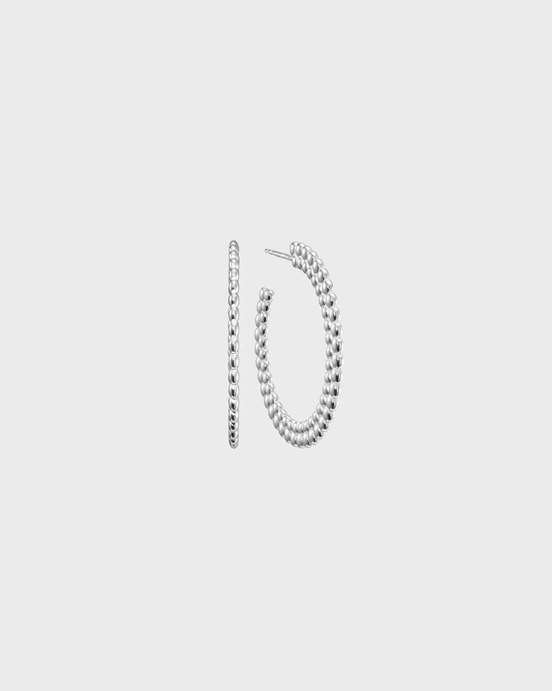 Circle of Light Loop Earrings silver - Image 4