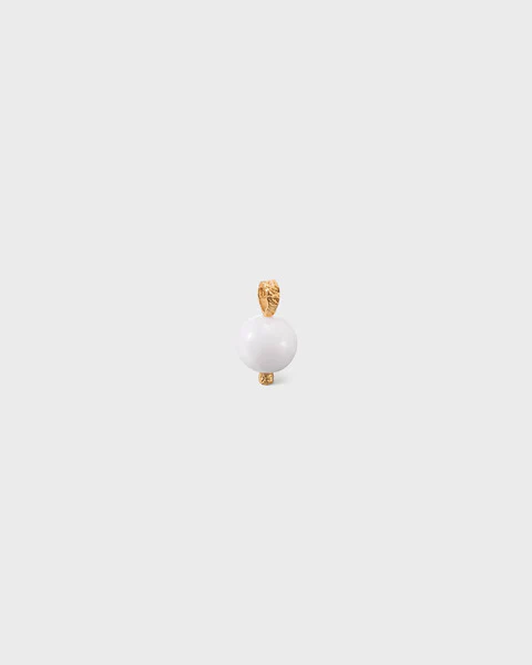 Itu charm glass pearl silver gold-plated
