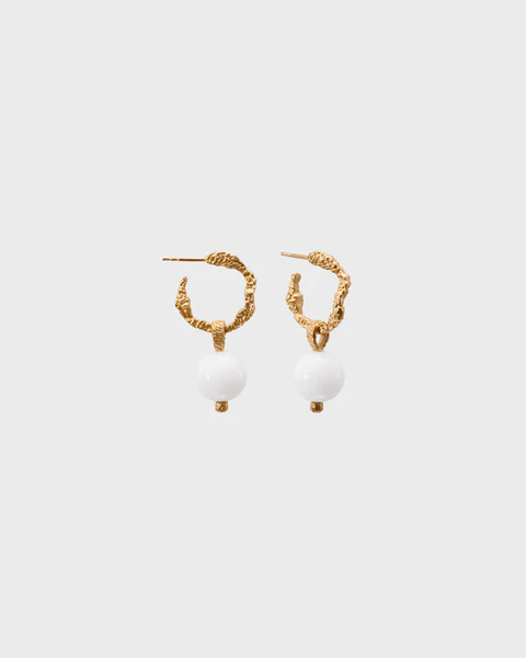 Itu charm glass pearl silver gold-plated - Image 5
