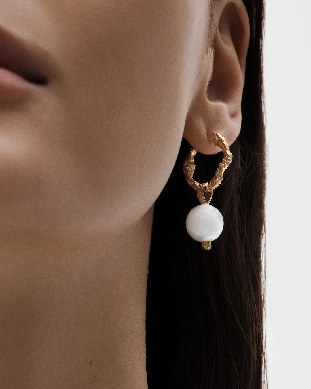 Itu charm glass pearl silver gold-plated - Image 2