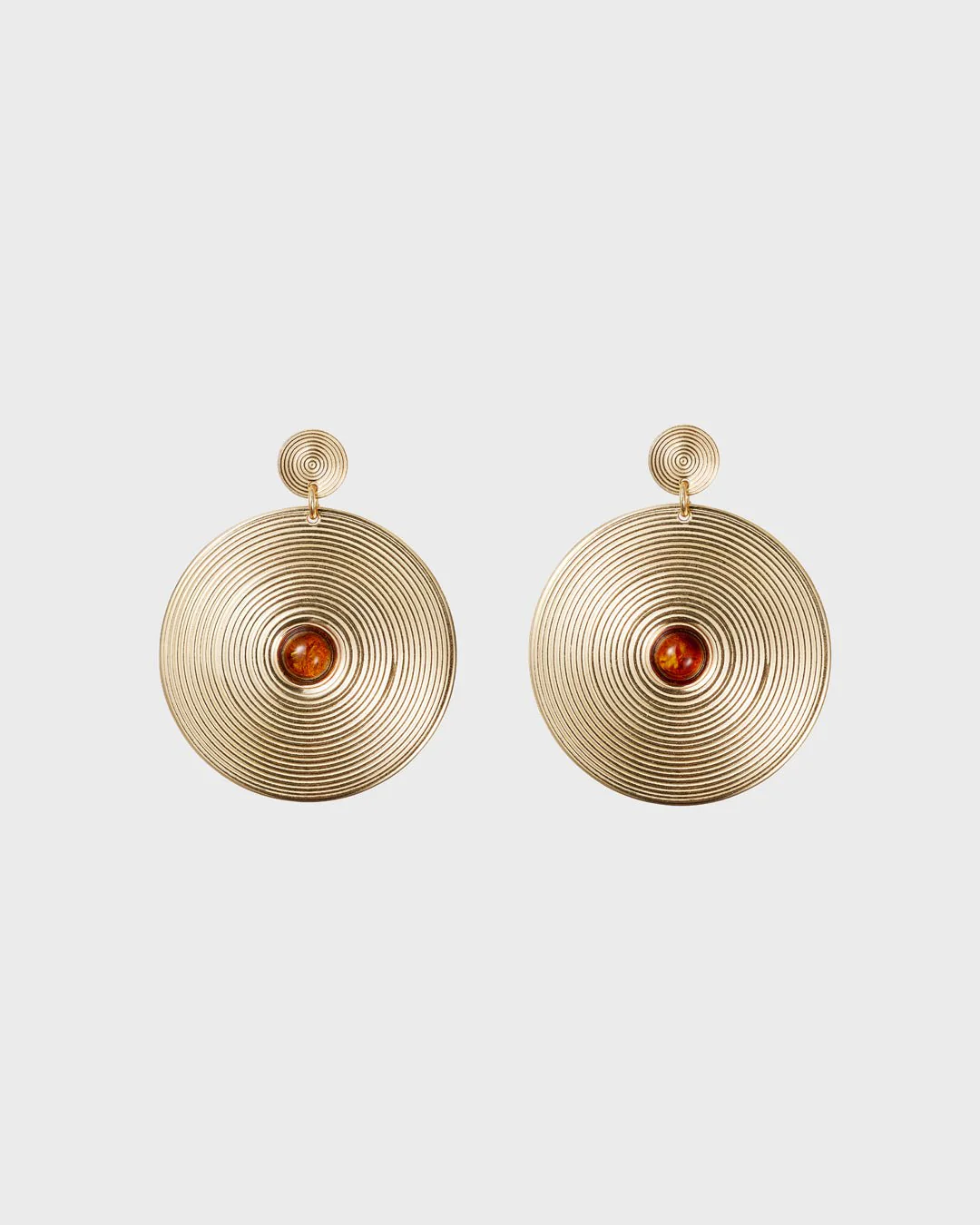 Kosmos Earrings bronze sea amber