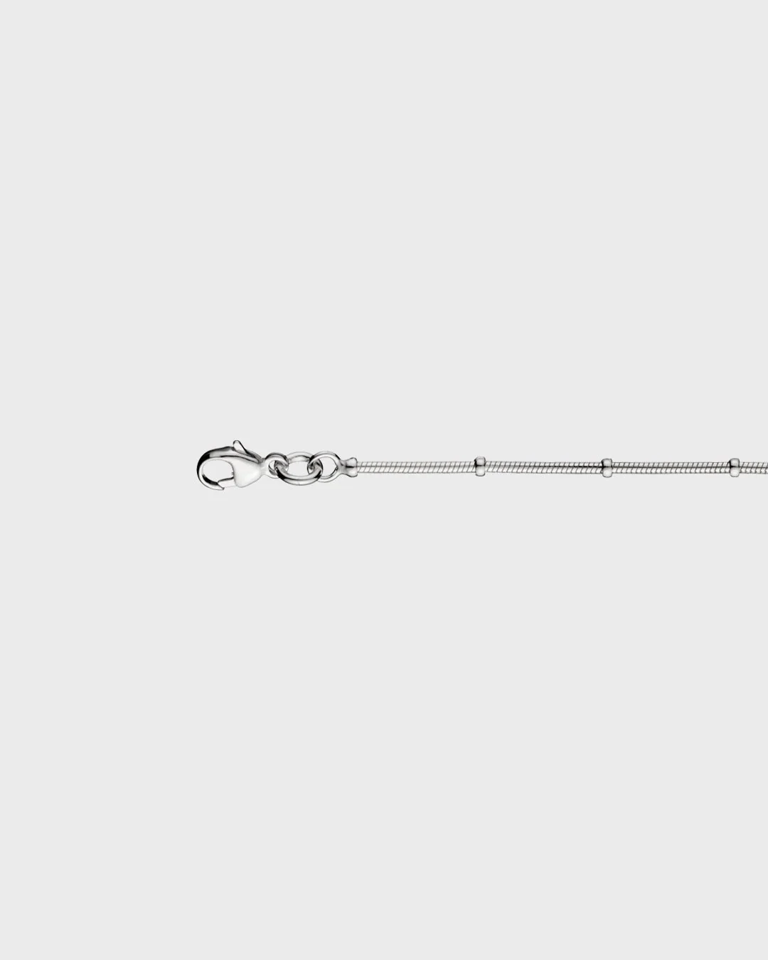 Beaded Snake Chain silver 42 or 45 cm