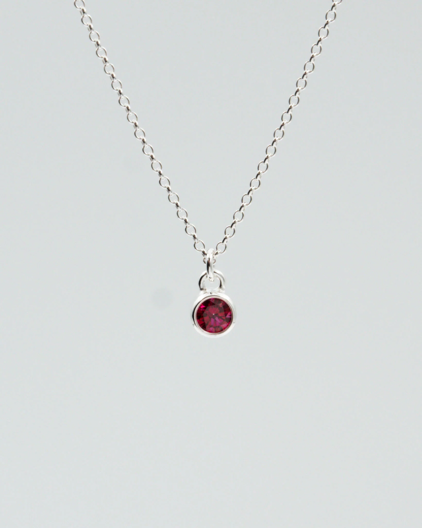 Kept Alku pendant silver fuchsia zirconia
