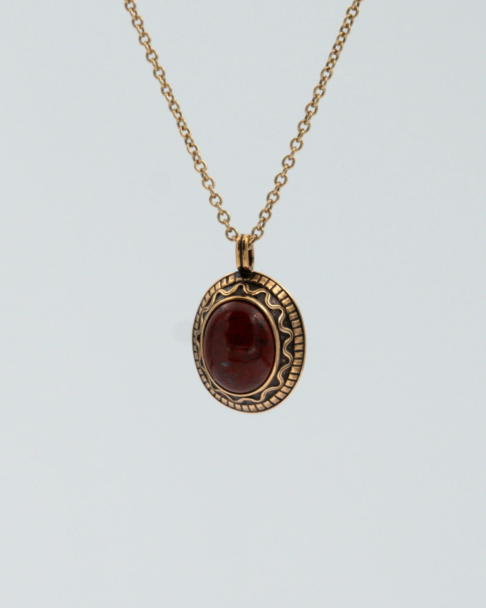 Held jasper pendant 60 cm bronze