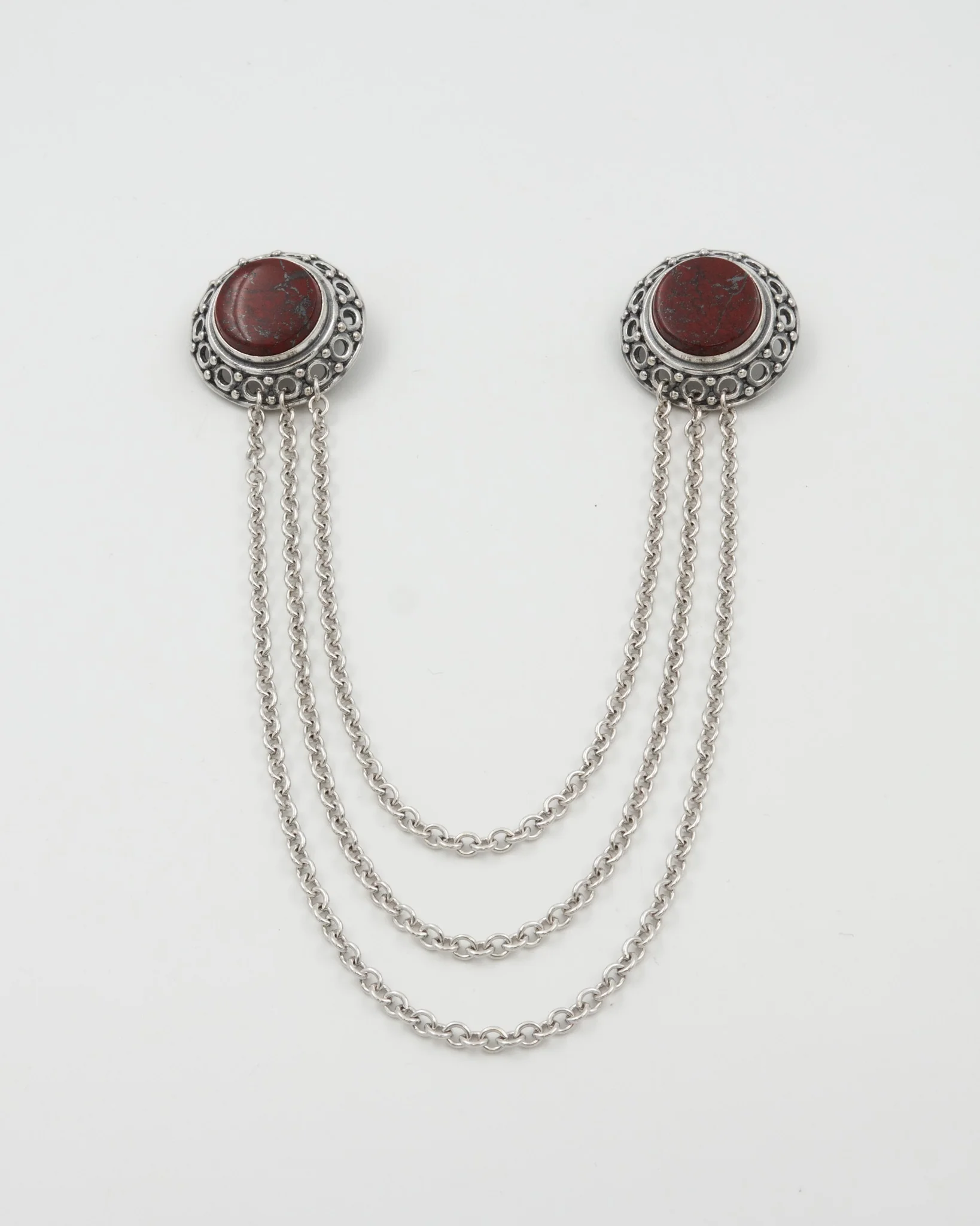 Held necklace silver jasper