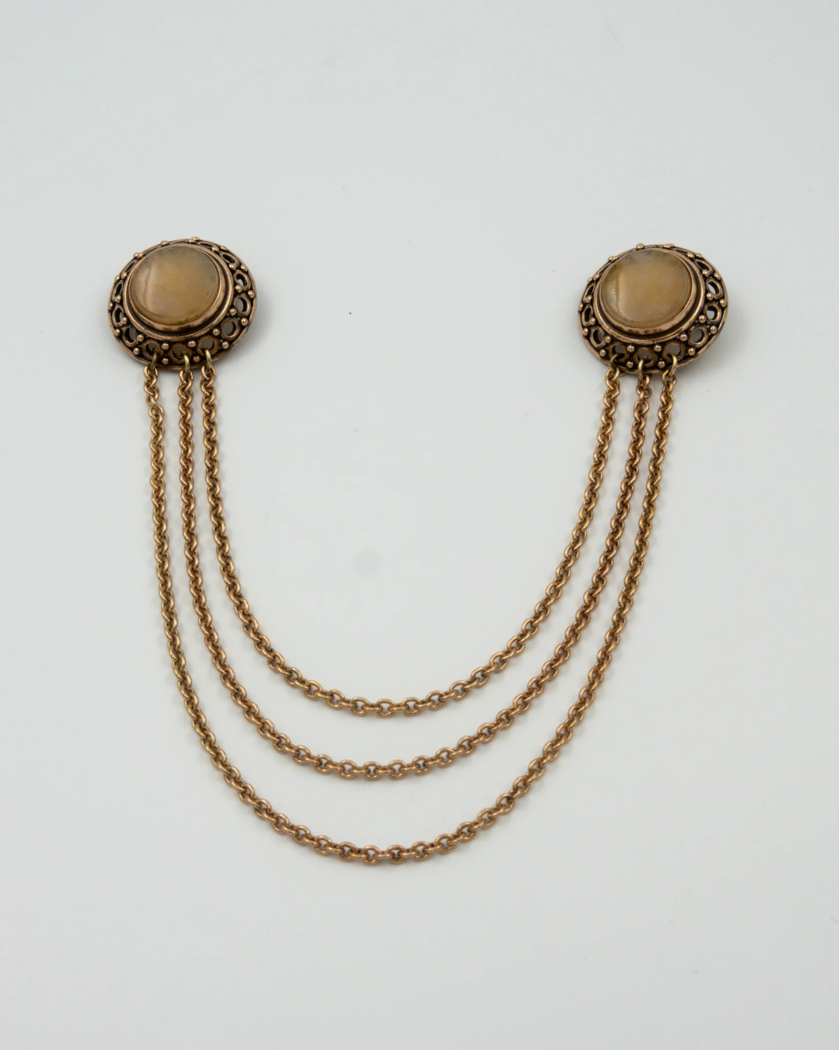 Held necklace bronze solar quartz