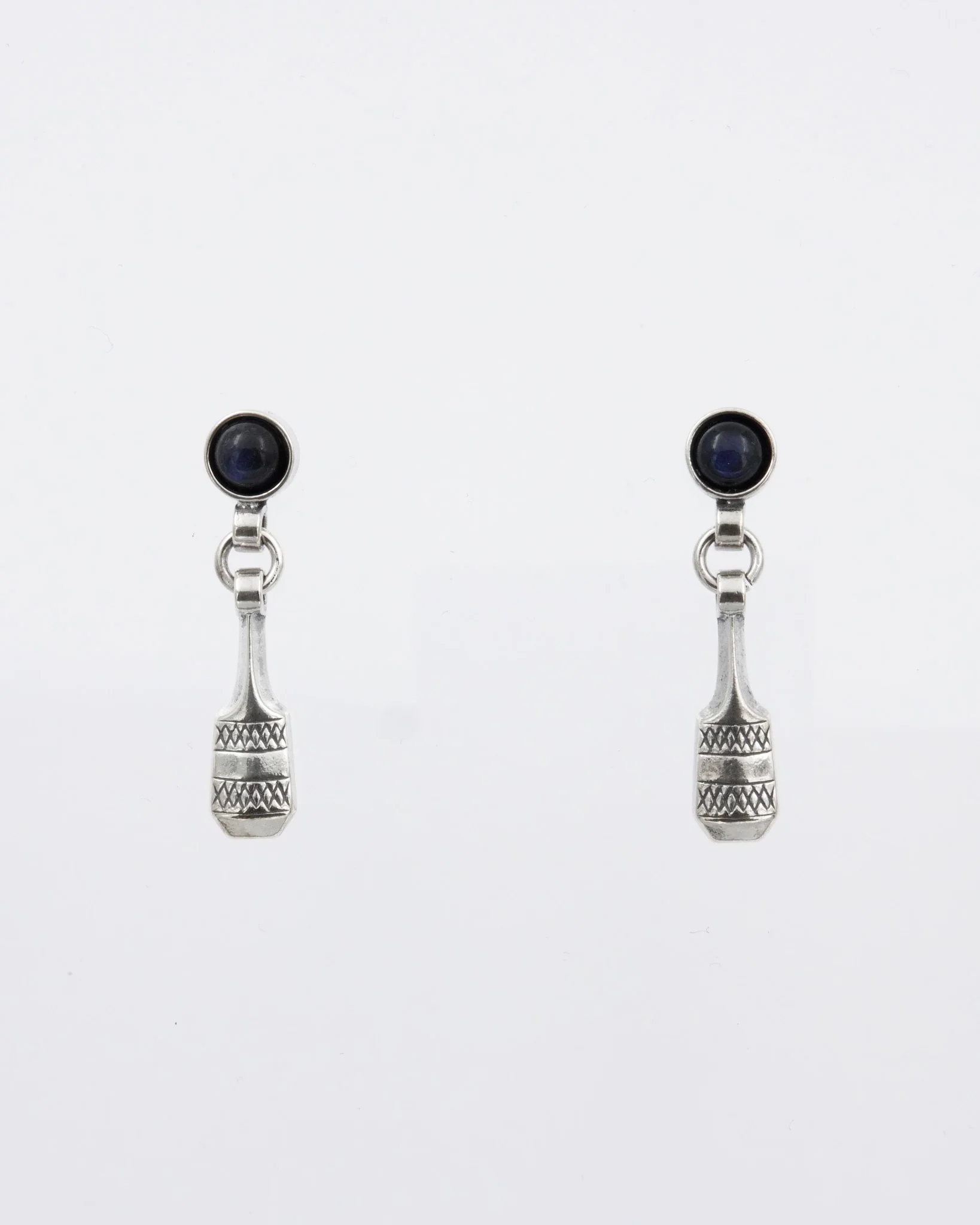 Kept spinner earrings silver spectrolite
