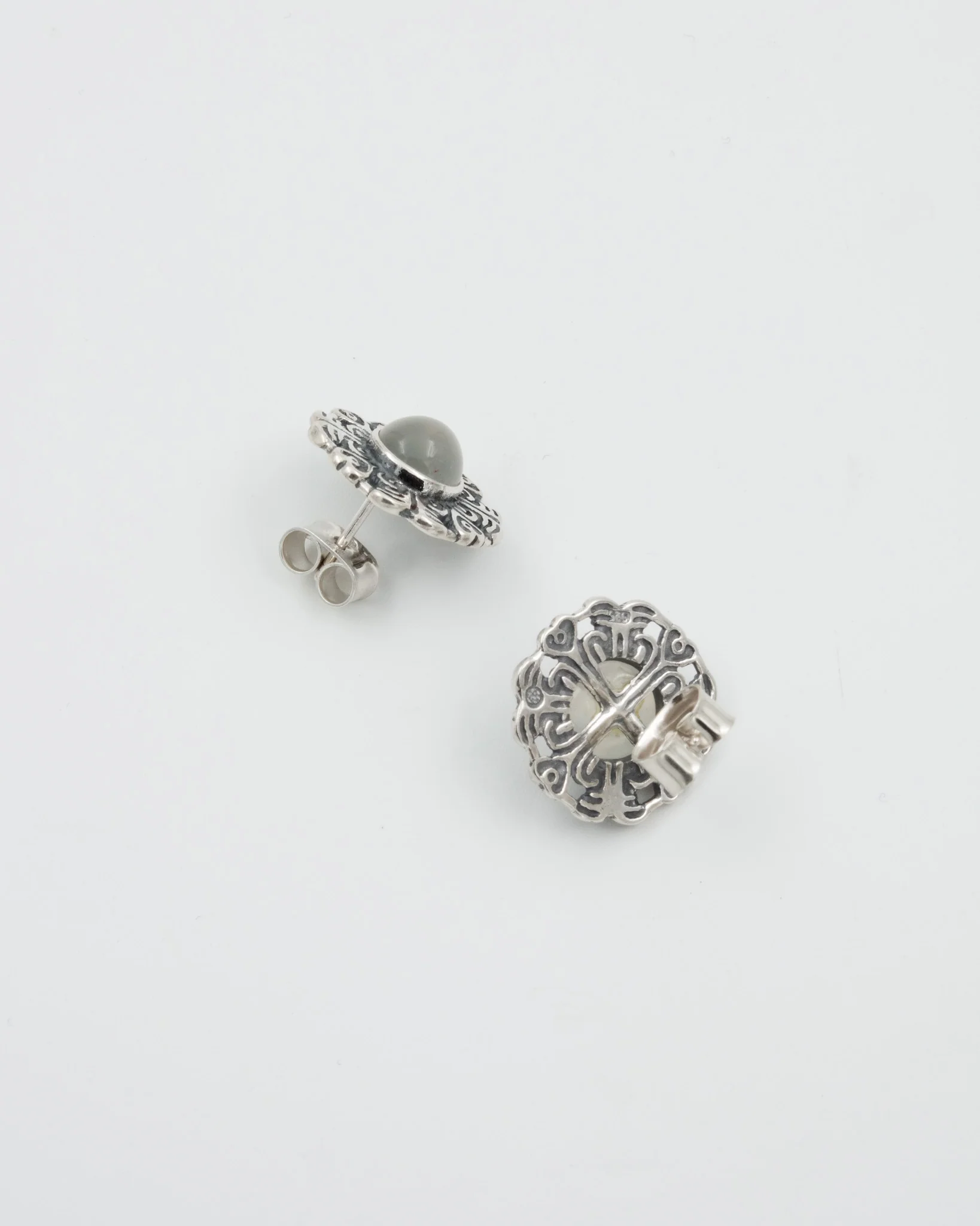 Kept Kuukivi koru earrings silver moonstone - Image 2