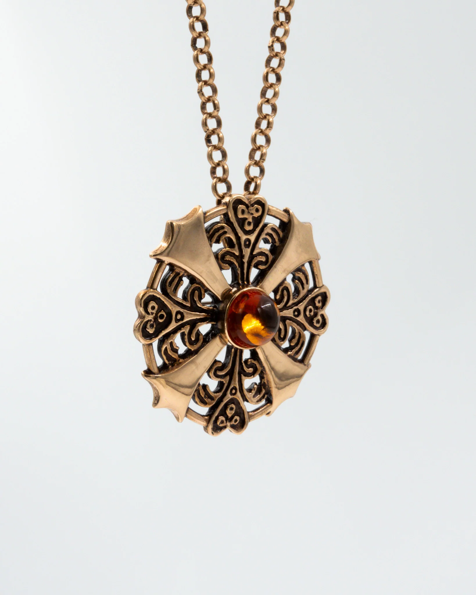 Kept Kuukivi koru pendant 70 cm bronze amber - Image 2