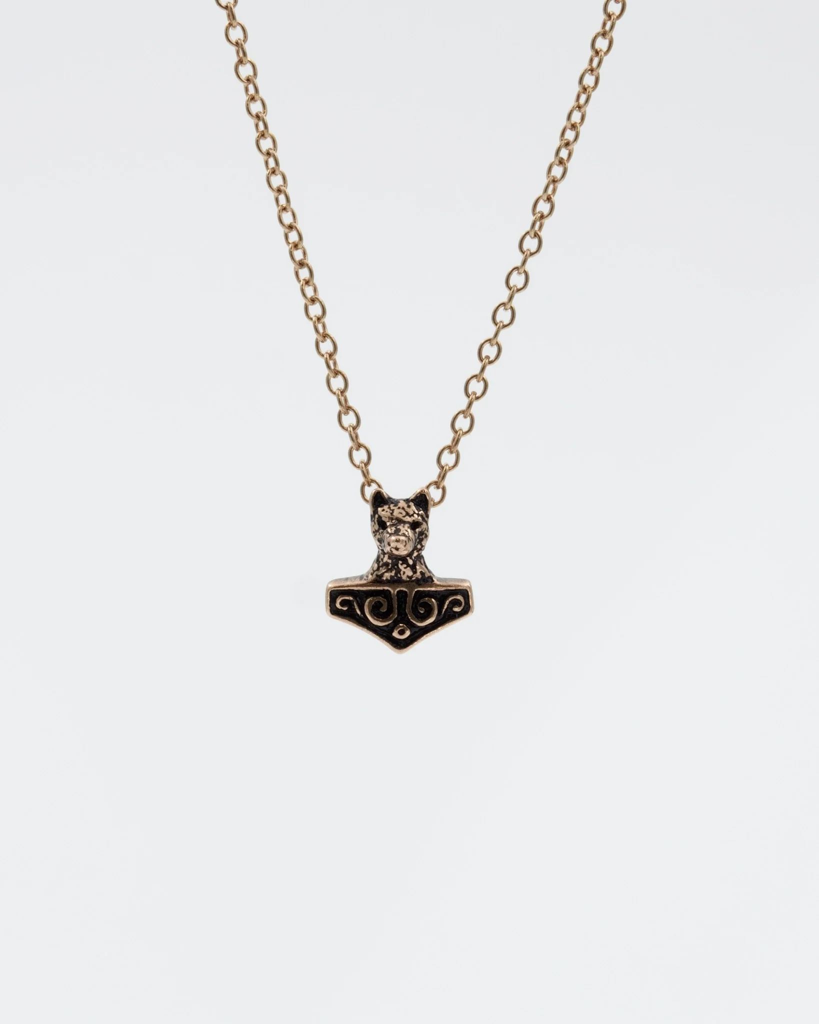 Kept Little fox pendant bronze