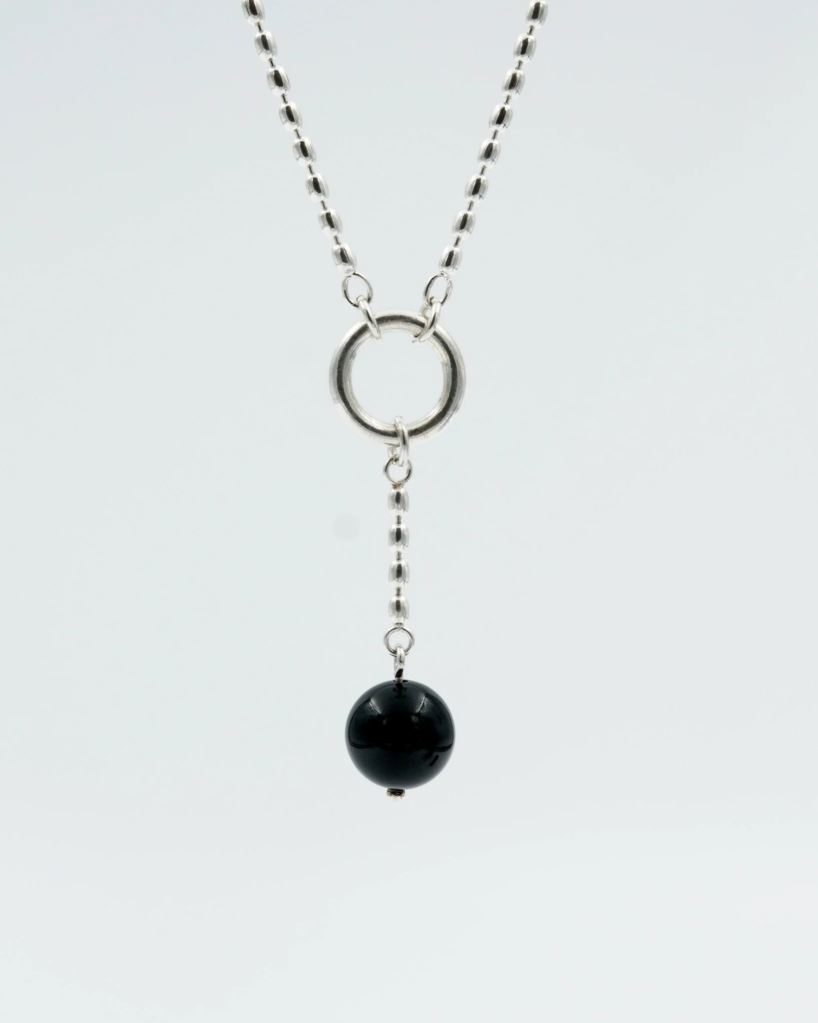 Kept Bubbles pendant silver onyx