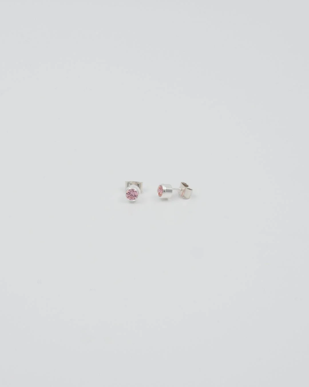 Kept Pink ribbon 2015 earrings silver pink zirconia