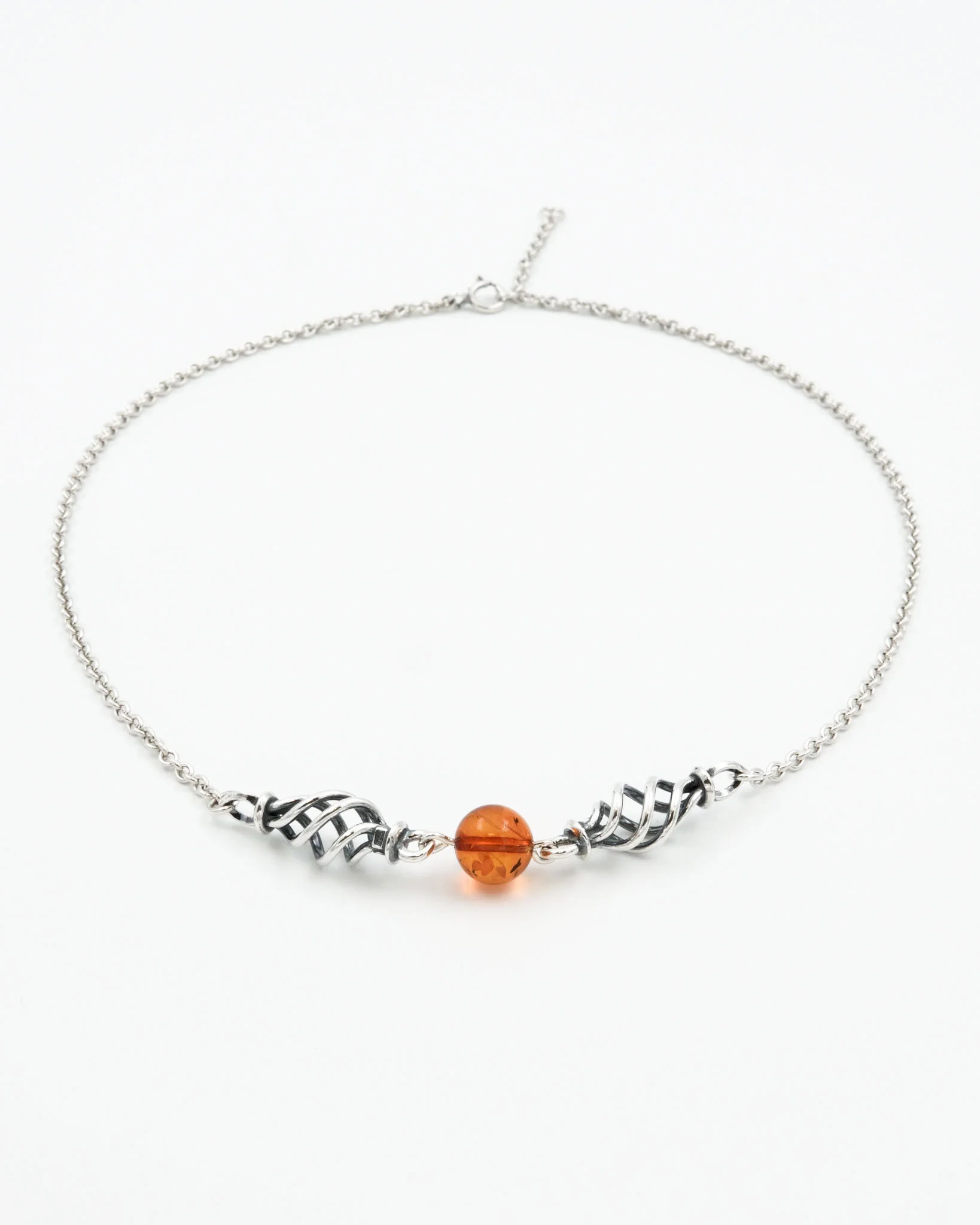 Kept Spirit of Fire necklace 45 cm silver amber - Image 2