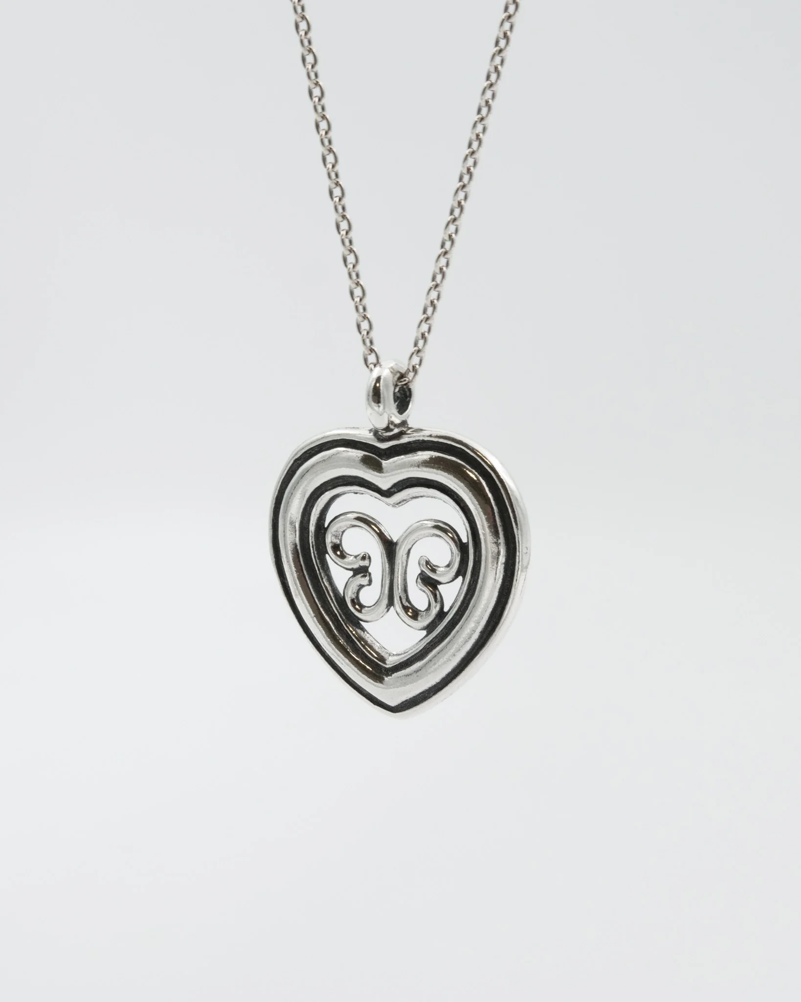 Kept Utajärvi heart pendant 70 cm silver