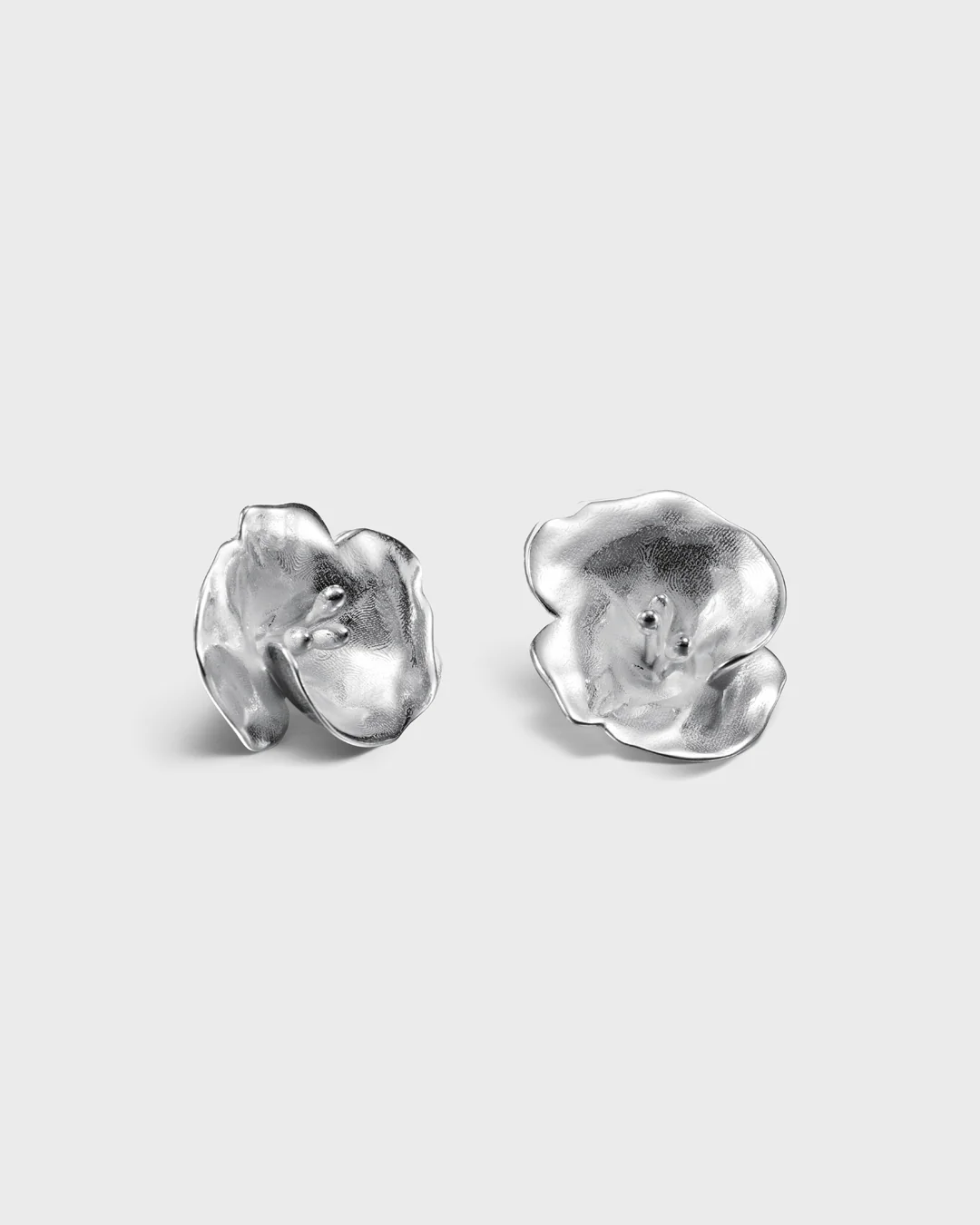 Summer Night Rose Earrings silver