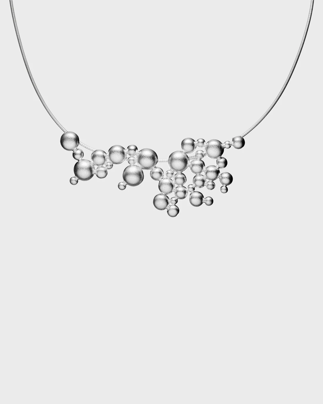 Winter Pearl Necklace small silver